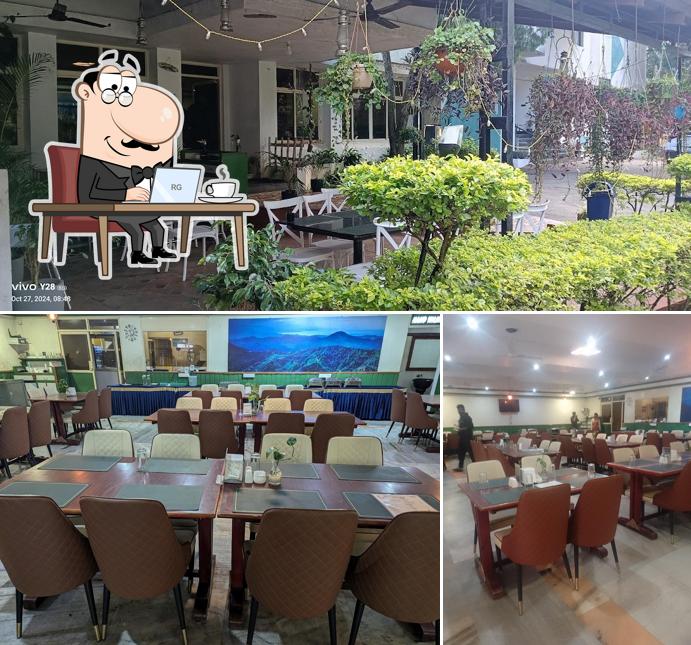 The interior of Shevaroys Silver Oak Restaurant - Yercaud