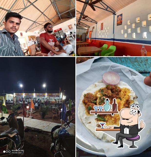 Take a seat at one of the tables at UP Bihar Dhaba