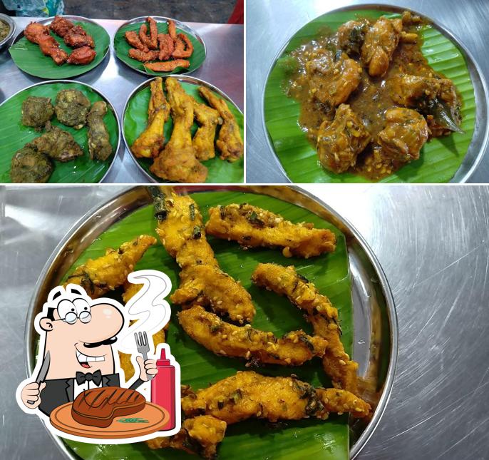 Meat dishes are served at Papanna's Biryani