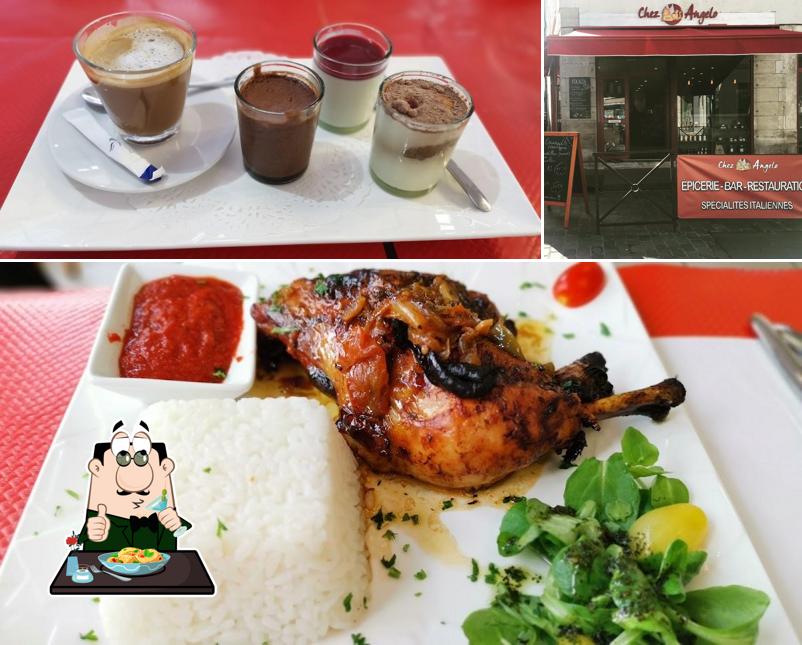 Parmi les différentes choses de la nourriture et la intérieur, une personne peut trouver sur Chez Angelo