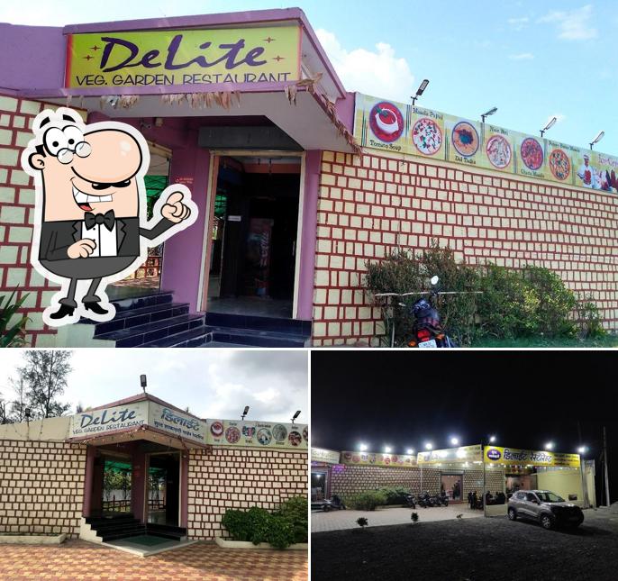 Enjoy the view at the outside area of Delite Veg Restaurant & Lawn