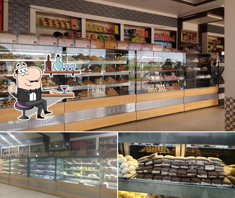 The restaurant's interior and food
