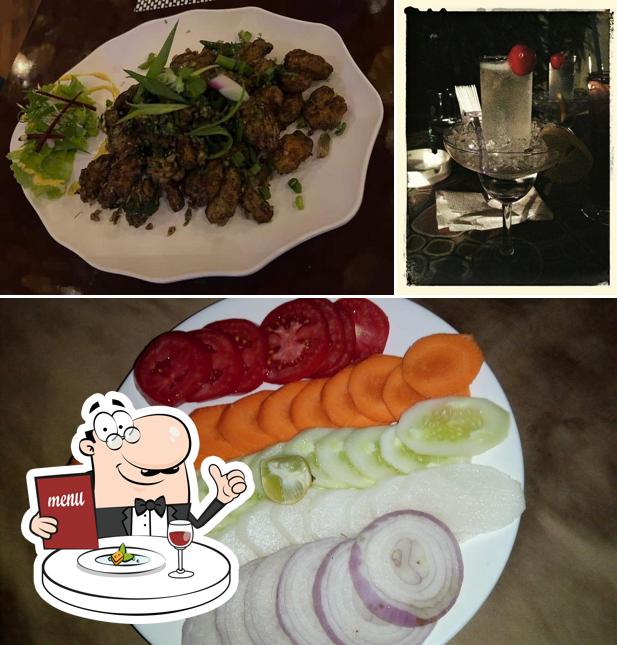 The picture of food and alcohol at MASALA
