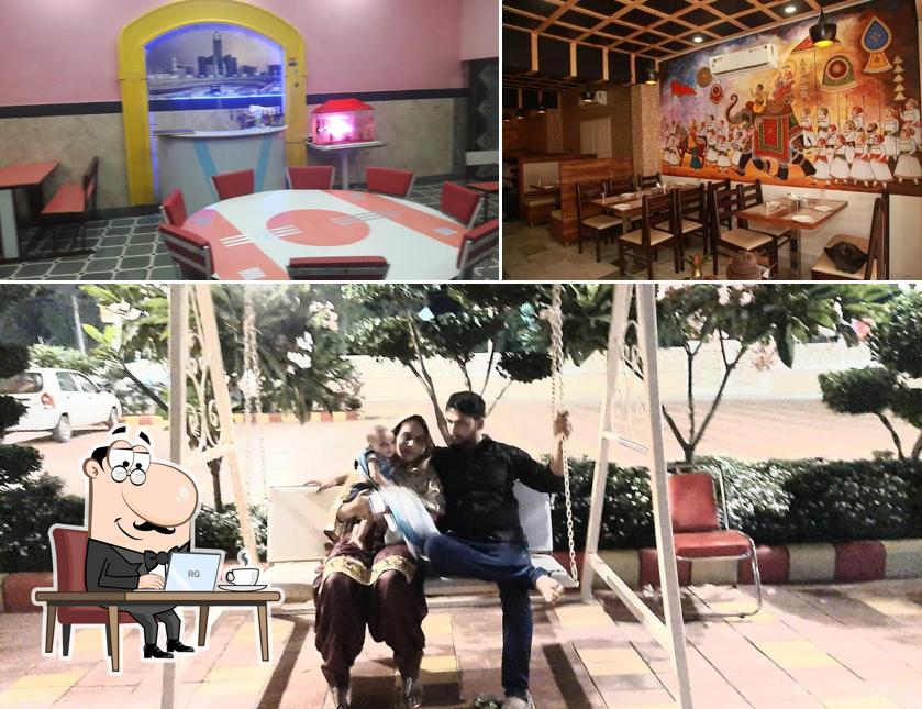 The interior of Hotel RajDarbar