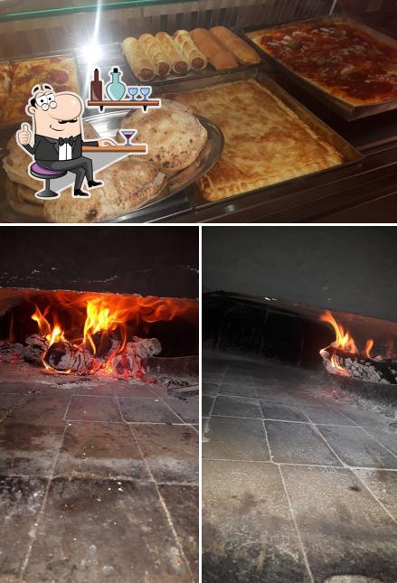La interni e pizza del ristorante