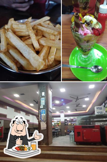 This is the picture showing food and interior at MARIO