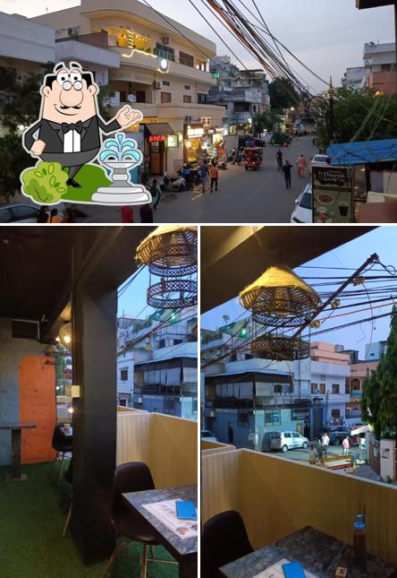 The restaurant's exterior and interior