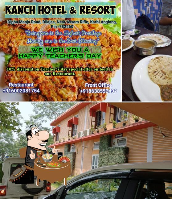 This is the photo depicting food and exterior at AHSIDC Kanch Hotel & Resort