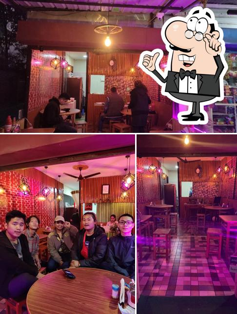 This is the picture showing interior and bar counter at Carnebites