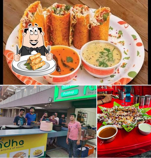Spring rolls at Radhe Chulla Dosa and Pav Bhaji
