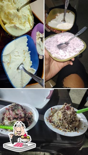 Shiv Kothi Ice Cream serves a selection of sweet dishes