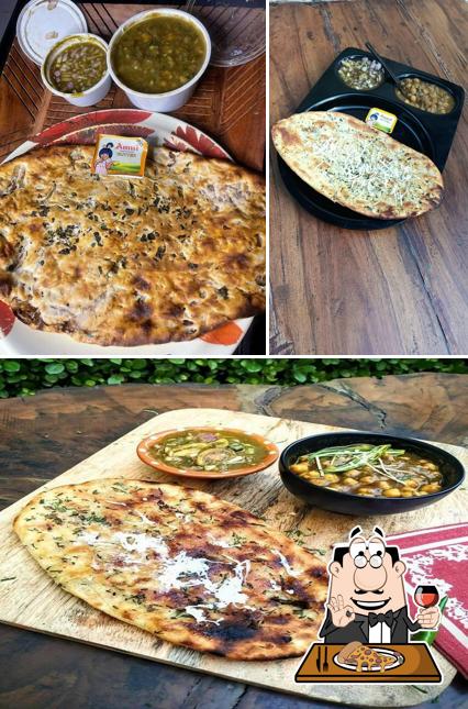 Try out pizza at Bhaturi Batey