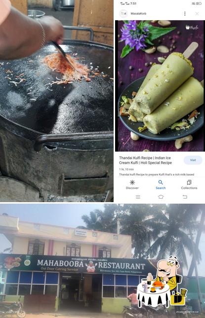 This is the picture depicting food and exterior at Mahabooba restaurant (anjugramam)