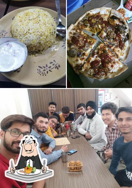 Take a look at the image showing food and interior at Rk Dhaba