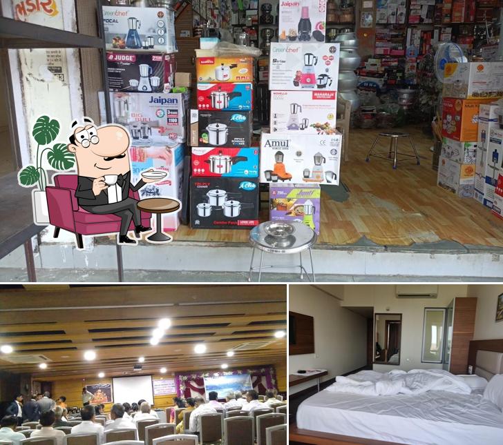 The interior of Hotel Sarvoday & Restaurant