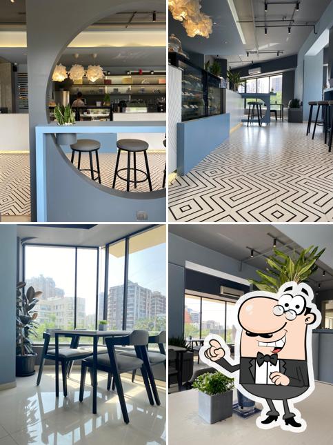 The interior of Blue Vanilla Patisserie & Cafe