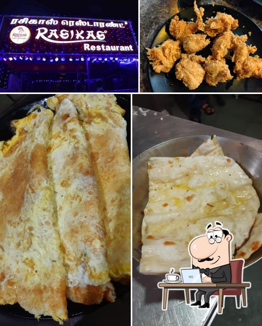 Take a seat at one of the tables at Rasikas Restaurant