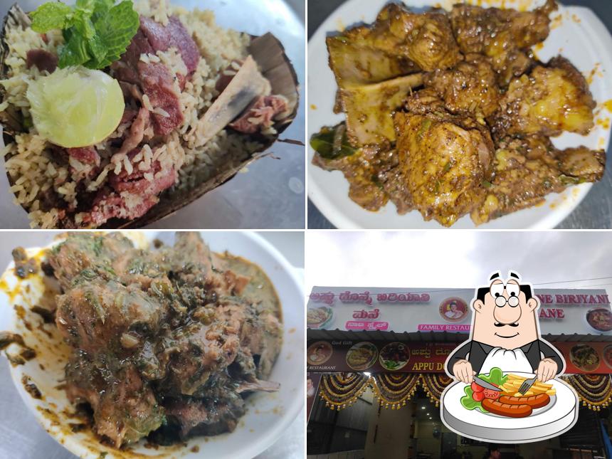 Food at Appu Donne Biriyani Mane (Naati style)