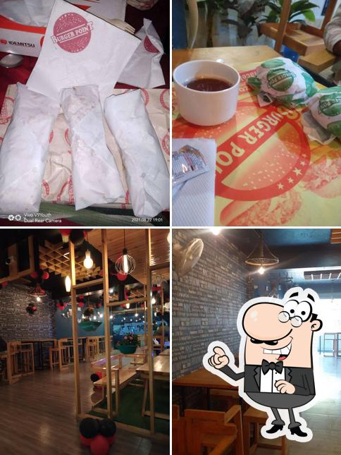 The interior of Burger Point