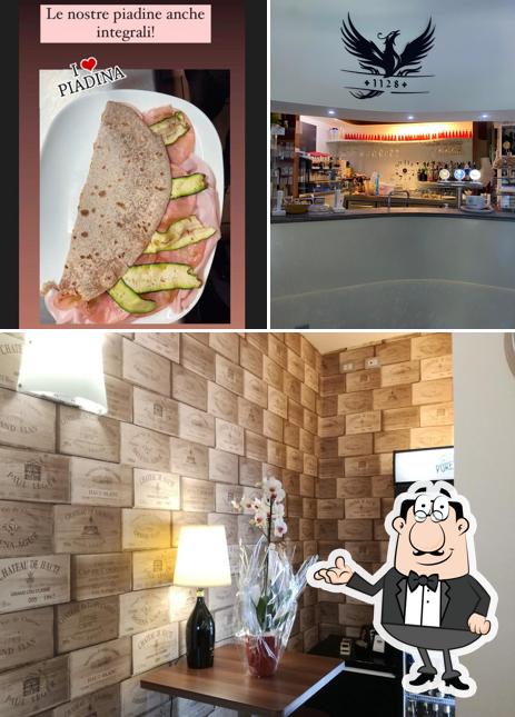 Questa è la foto che mostra la interni e cibo di Bar Enoteca la Piazzetta
