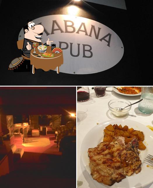 La cibo e interni del ristorante