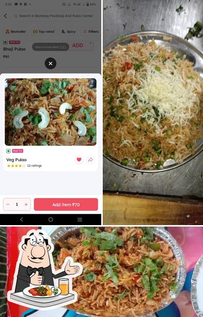 Biryani at Bombay pav bhaji and pulav
