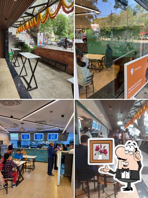 The interior of Cafe Amudham Koramangala