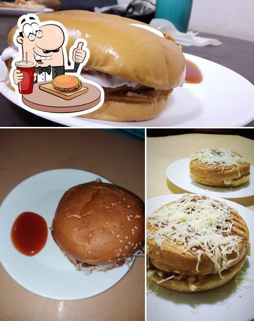 Try out a burger at Pizza House