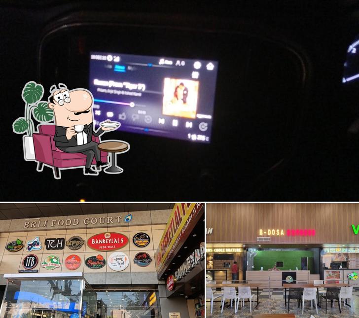 The photo of Brij Food Court Vrindavan North Indian, Chinese, Italian, Momos, Burgers Restaurant Game Zone’s interior and food
