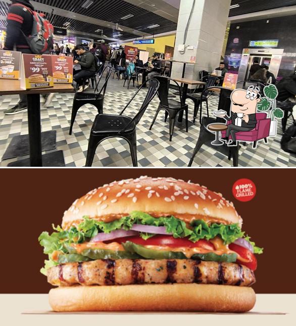 The interior of Burger King