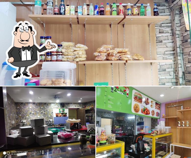 The interior of 2Chefs cafe