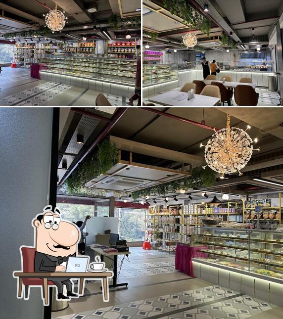 The interior of Hira Sweets