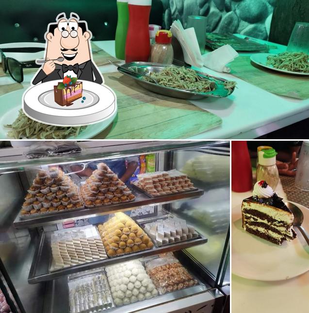 Chocolate cake at Happy Green Planet