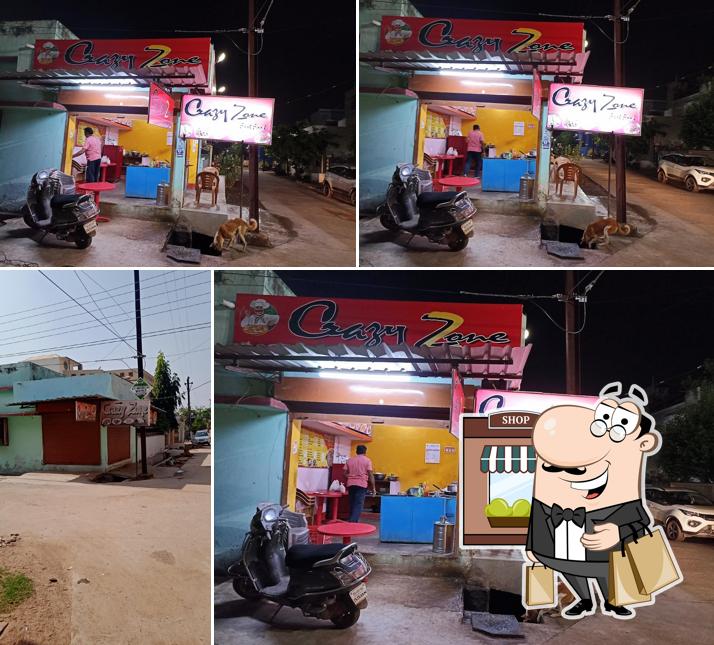 The exterior of crazy zone fast food corner