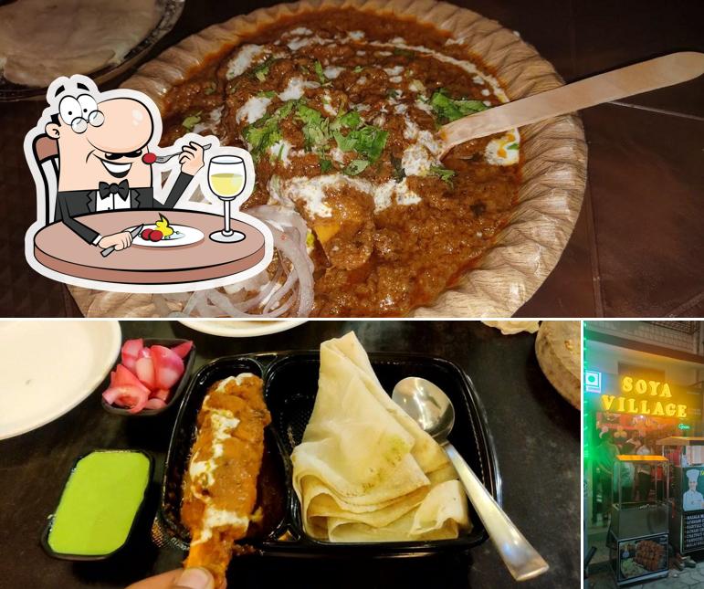 This is the image depicting food and interior at Soya Village