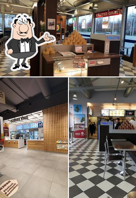 Gli interni di Burger King