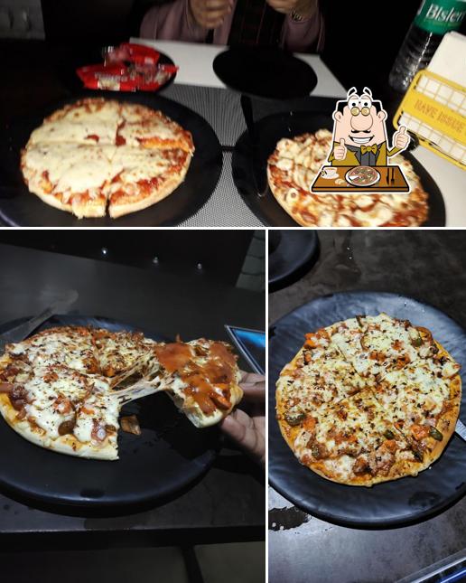 Pick pizza at Jail Flames Restaurant and Lounge