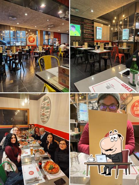 Gli interni di Pizza Garage