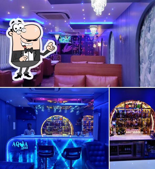 The interior of AQUA BAR