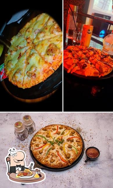 Order pizza at The Base Cafe