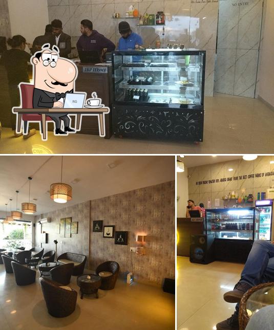 The interior of Beans n Brewers Cafe