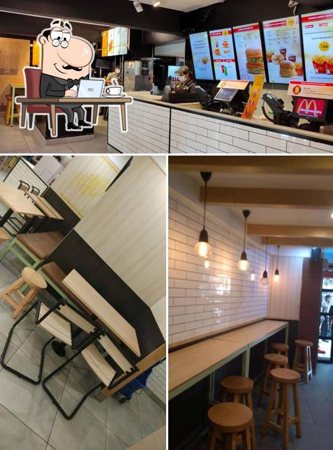 The interior of McDonald's Vile Parle East