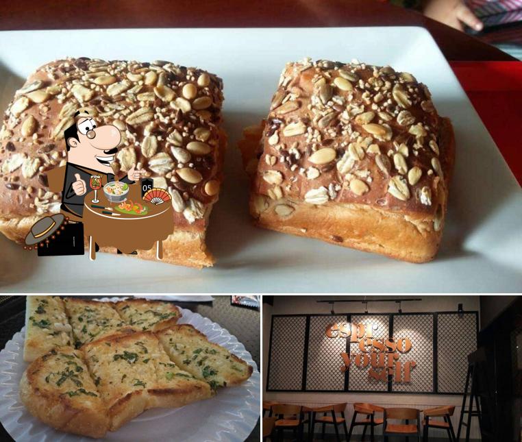 The picture of food and interior at Cafe Coffee Day