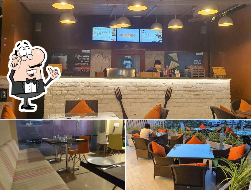 Take a seat at one of the tables at Cafe Affogato