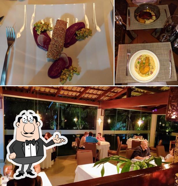 Sente em uma das mesas no Saveur Bistrot