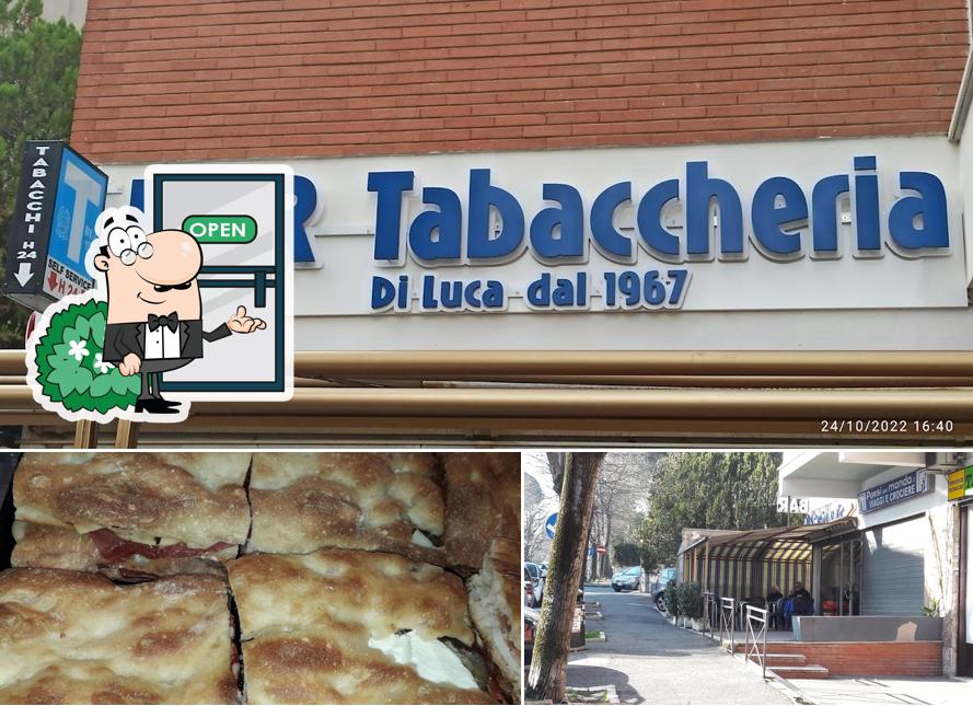 Questa è la immagine che mostra la esterno e cibo di Bar Tabaccheria Di Luca dal 1967