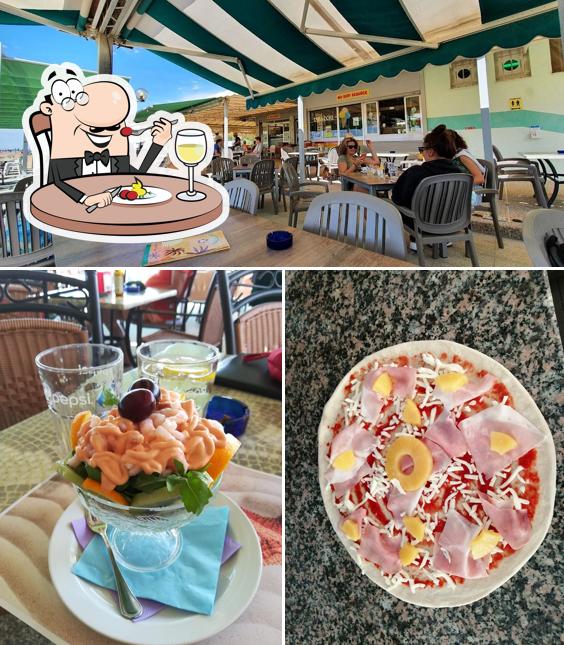 Questa è la immagine che raffigura la cibo e interni di Chiosco Verde Bar E Caffè