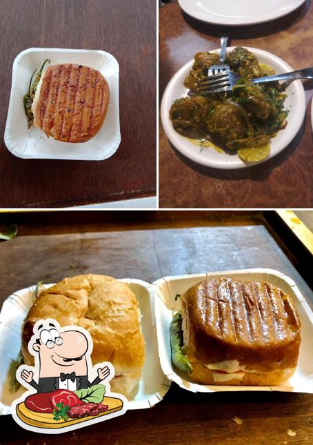 Order meat dishes at Maharaja Vadapav