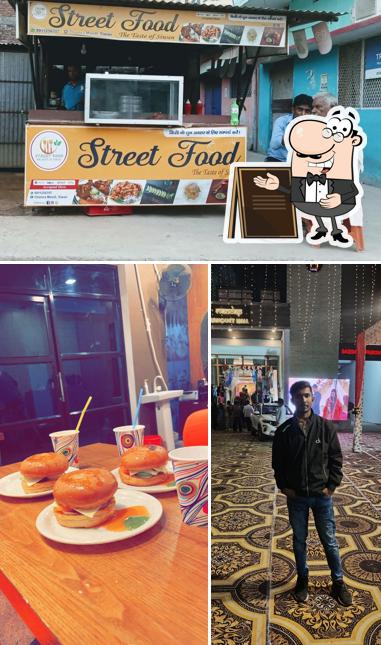 The photo of exterior and food at Street food restaurant