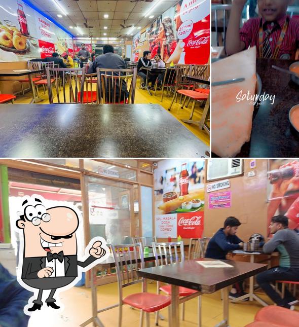 The interior of Vanakkam Chennai Dosa Corner